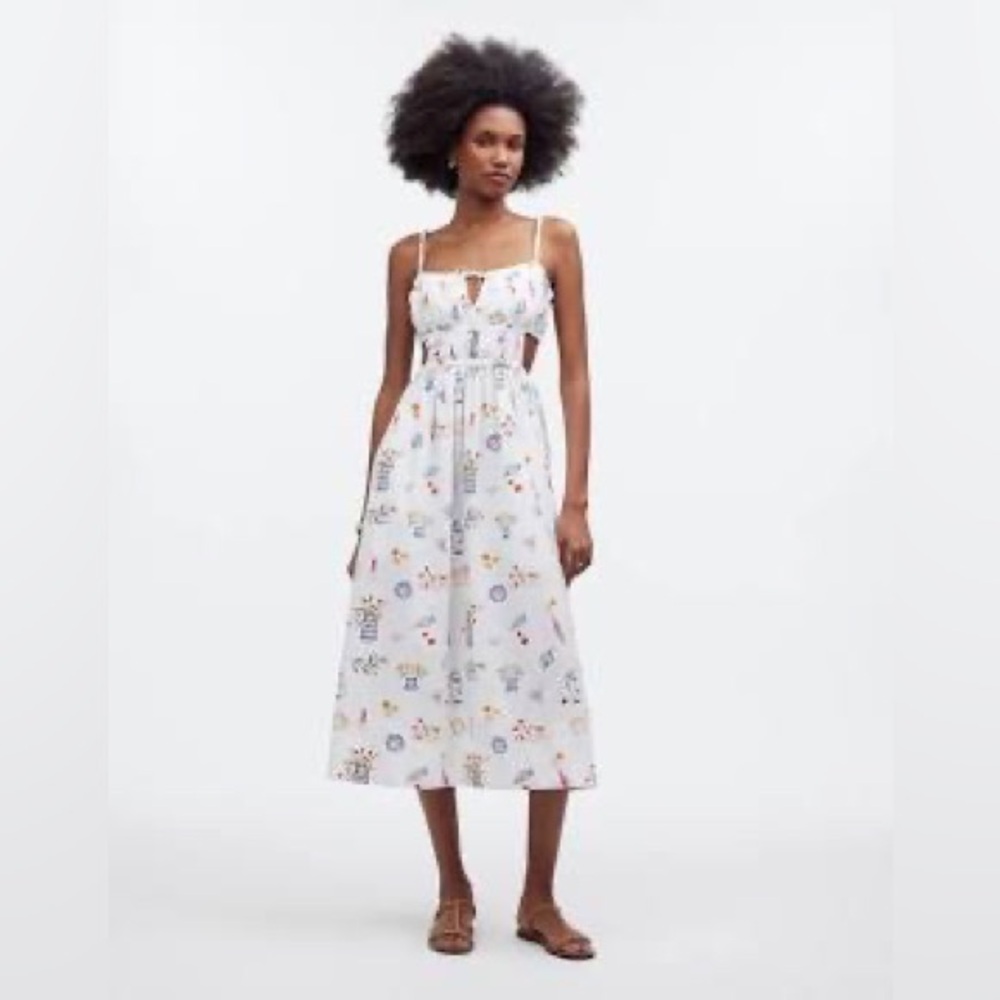 NWT Madewell X Lisa Says Gah! cutout midi dress 6